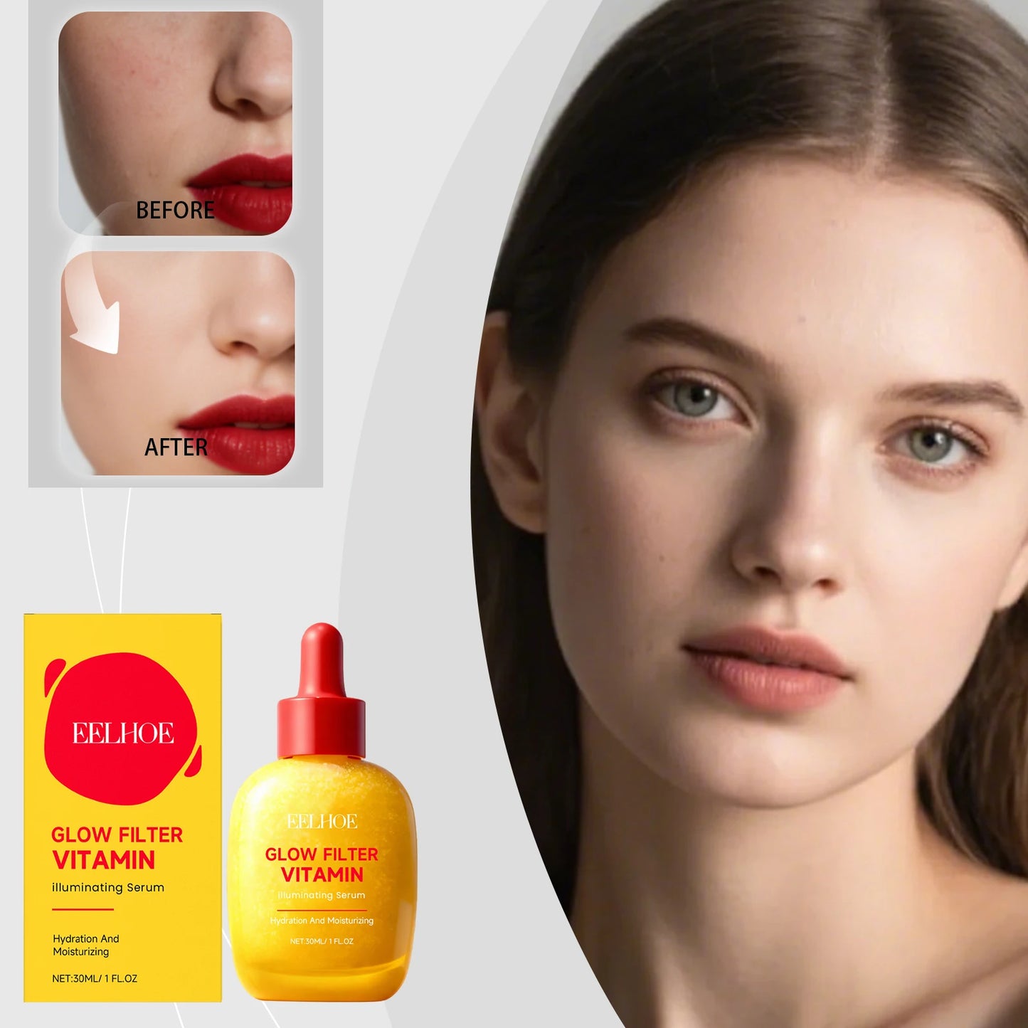 Vitamin C Serum Strengthens Skin Barrier Brightening Face Essence