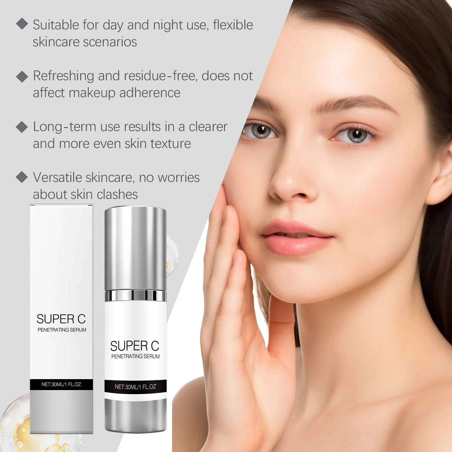 Vitamin C Facial Serum Mild Moisturize Deep Penetrating Improve