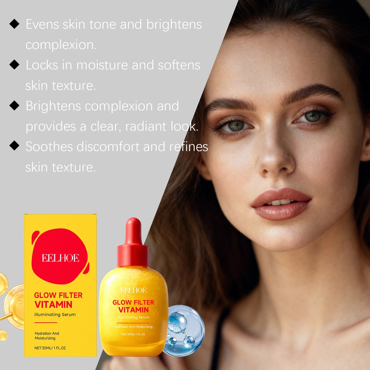 Vitamin C Serum Strengthens Skin Barrier Brightening Face Essence